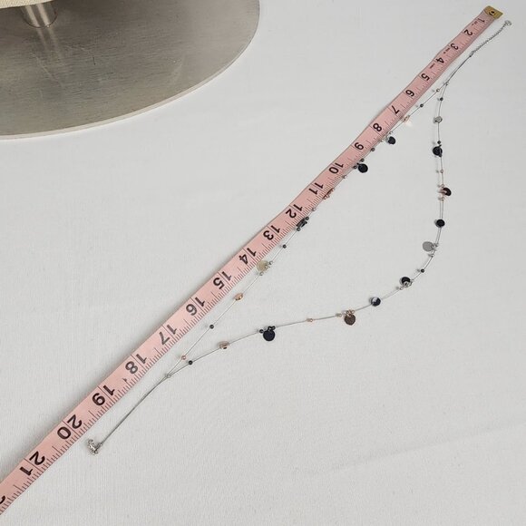 FAC Silver Disc Chime Double Necklace - Picture 6 of 6